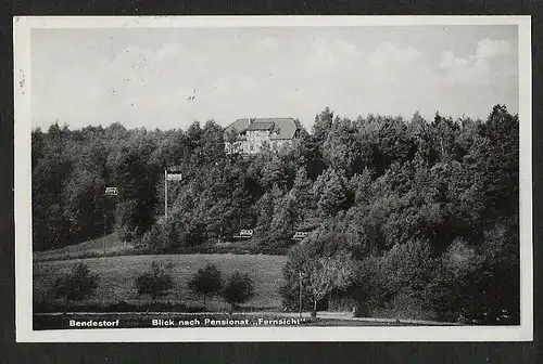 20905 AK Bendestorf Restaurant u. Pensionat Fernsicht 1936 Landpoststempel