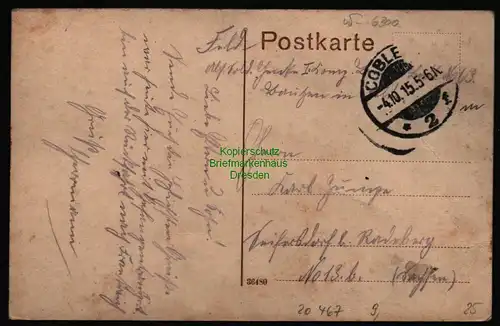 20467 AK Giessen Johannis - straße,  gelaufen 1915  Verlag:   ohne