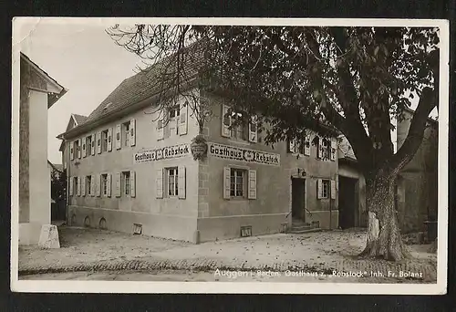 20398 AK Auggen in Baden Gasthaus Rebstock 1938 Verlag Gebr. Metz Tübingen