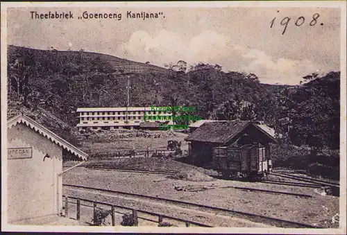 152329 AK Indonesien Teefabrik Goenoeng Kantjana 1908 Fotokarte