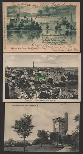 151911 3 AK Kaninchenwerder bei Schwerin 1909 Nordwestseite vom Dom aus 1937
