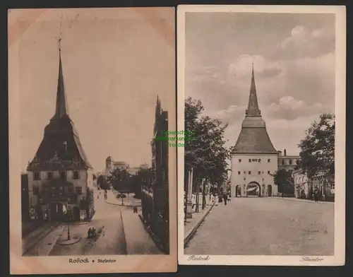 151901 2 AK Rostock Steintor um 1925