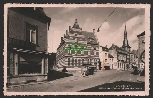 151887 AK Ciney Belgien Hotel des Postes et rue du centre 1955