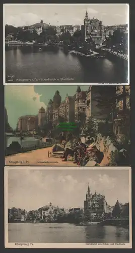 152135 3 AK Königsberg Pr. Schlossteich Stadthalle Schlossteichpromenade 1908