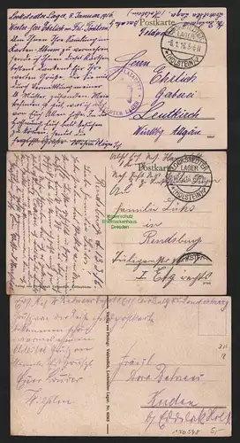 150548 3 AK Lockstedter Lager Wasserturm Zeppelin 1916 Baracken