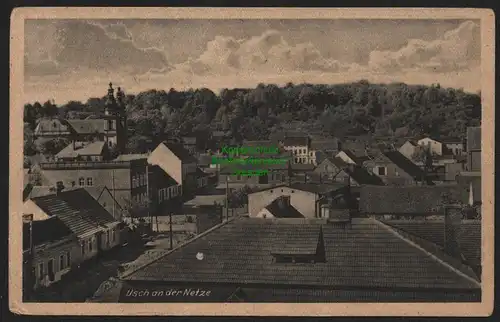 150490 AK Usch Ujscie Wartheland Panorama 4 1942 an der Netze Kirche