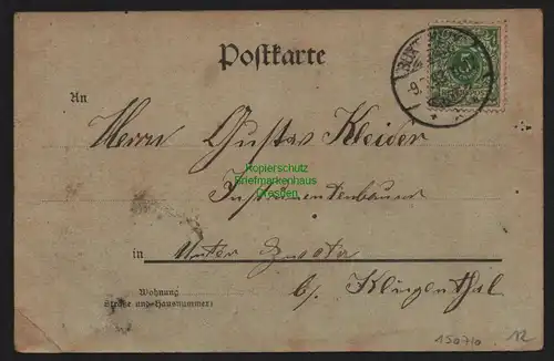 150710 AK Buxtehude 1898 Hafen mit Festungsturm vom Jahre 1559 Mondscheinkarte