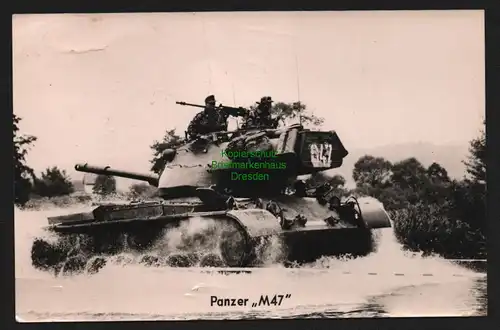 150713 AK Fotokarte Die Bundeswehr Panzer M47 1959