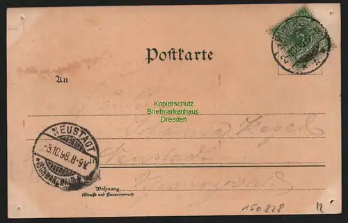 150828 AK Villingen Litho 1898 Reichspost Amtsgebäude Altes Rathaus Romeius