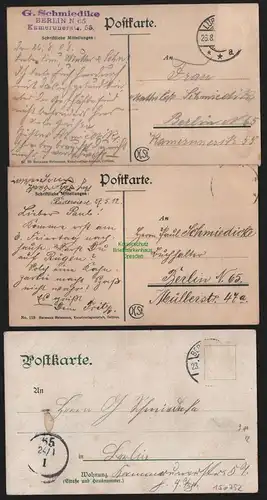 150792 3 AK Spreewald bei Forsthaus Eiche 1908 Ausfahrt Tracht 1912 Bauerngehöft