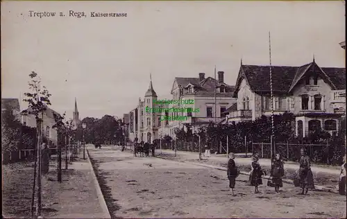 156856 AK Trzebiatow Treptow an der Rega 1917 Kaiserstraße Krs. Greiffenberg