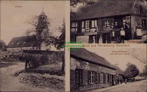 156811 AK Neuenburg Neumark Soldin Nowogrodek Pomorski Kirche Postagentur