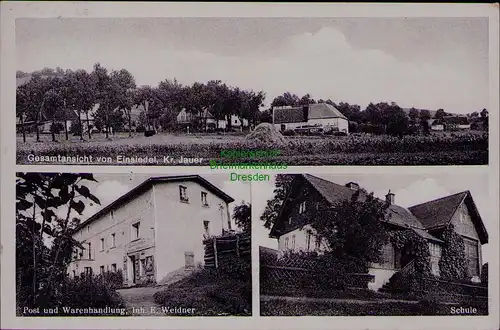 156783 AK Einsiedel Kr. Jauer Jawor 1940 Schule Post u. Warenhandlung E. Weidner