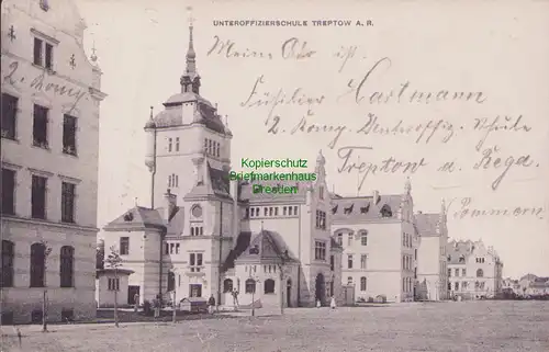 156892 AK Trzebiatow Treptow an der Rega 1907 Unteroffizierschule