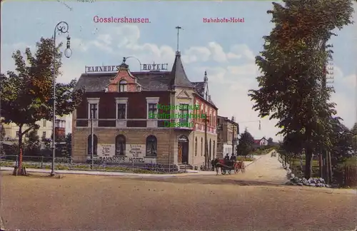 156952 AK Jablonowo Pomorskie Jablonowo Goßlershausen Bahnhofs Hotel 1916