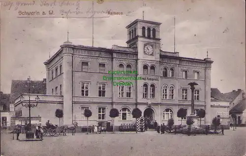 156920 AK Schwerin Warthe Skwierzyna Rathaus Kgl. Amtsgericht 1915