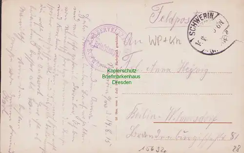 156920 AK Schwerin Warthe Skwierzyna Rathaus Kgl. Amtsgericht 1915