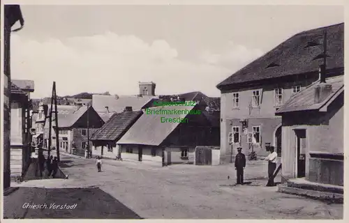 156936 AK Chiesch Chyse Vorstadtum 1935 bei Zlutice Luditz