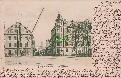 156970 AK Swidnica Schweidnitz Schlesien 1900 Bahnübergang Schranke Waldenburger