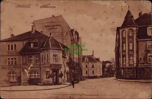 156768 AK Striegau Strzegom 1914 Gasthof Fürst Blücher  Kohlenstraße