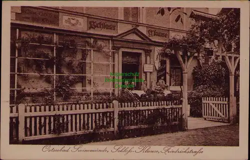 156806 AK Swinemünde Swinoujscie 1925 Cafe Schloß Klause Friedrichstraße