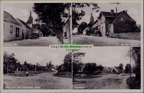 156789 AK Oegnitz Ögnitz Kr. Oststernberg 1939 Dorfstraße Radacher Weg Schule