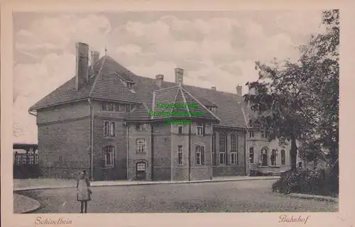 156896 AK Schivelbein Swidwin Bahnhof um 1930