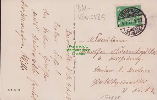 156875 AK Bärwalde N.-M. 1927 Die Wasserspüle am See