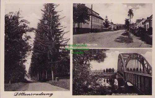 156897 AK Nowiny Wielkie Döllensradung 1940 Warthebruchbrücke AH Straße