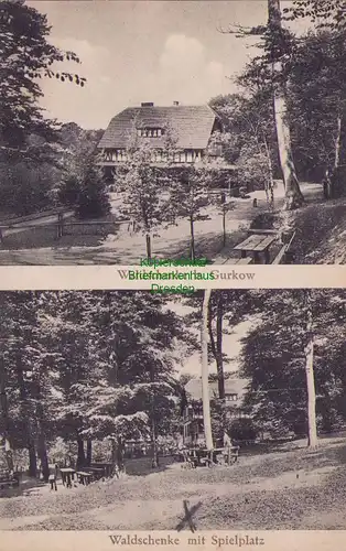 156955 AK Waldschenke bei Gurkow über Landsberg Warthe 1929 mit Spielplatz