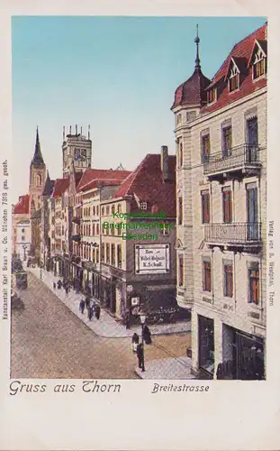 156926 AK Thorn Torun Wpr. Breitestrasse um 1905