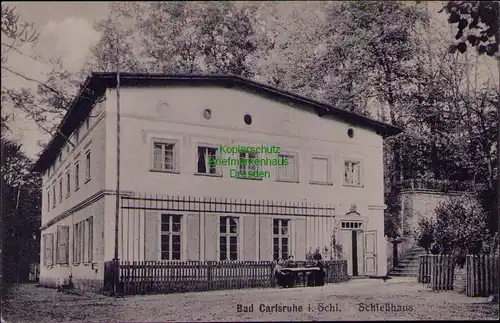 156827 AK Bad Carlsruhe i. Schlesien Schießhaus um 1910 O.S. Oppeln