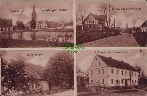 156647 AK Parochie Niederlangseifersdorf über Reichenbach Schlesien 1925 Schule