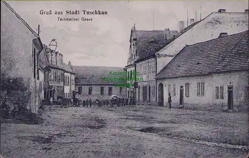 156680 AK Mesto Touskov Tuschkau Stadt um 1920 Tescheminer Gasse