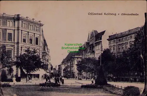 156763 AK Kolberg Kolobrzeg um 1920 Münderstraße