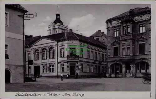156749 AK Reichenstein in Schlesien 1935 Am Ring Hotel Schwarzer Adler