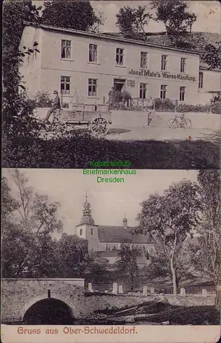 156580 AK Szalejow Oberschwedeldorf Waren Handlung J. Mahr Kirche 1907 Altheide