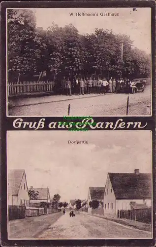 156532 AK Ransern Redzina Kreis Breslau 1916 W. Hoffmanns Gasthaus Dorfpartie