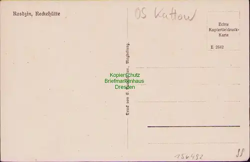 156492 AK Reckehütte Rosdzin bei Kattowitz um 1930