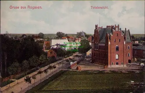 156688 AK Rogozno Rogasen Totalansicht Straße 1907