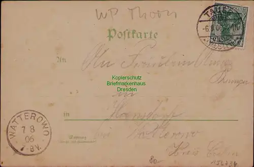 156734 AK Gostkowo Gustkow bei Thorn 1906 Gasthaus zur Linde Kirche Gutswohnhaus