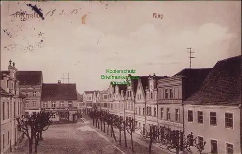 156667 AK Herrnstadt Kr. Guhrau Wasosz Ring 1915 Giebelhäuser Fahrradhandlung