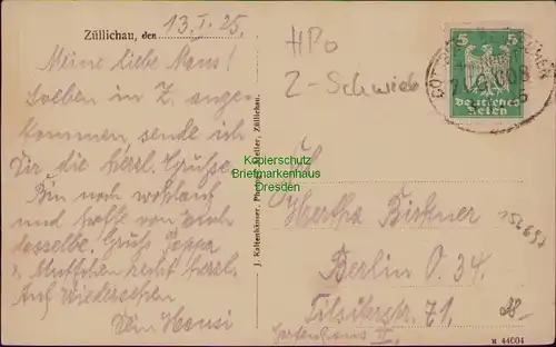 156697 AK Sulechow Züllichau 1925 Hotel König von Preußen