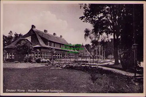 156509 AK Deutsch Krone Walcz Neues Buchwald Restaurant um 1930