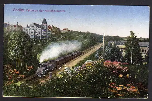 69299 AK Görlitz an der Aktienbrauerei 1915