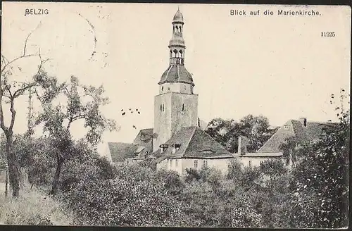 23764 AK Belzig Marienkirche 1904, gelaufen 1906