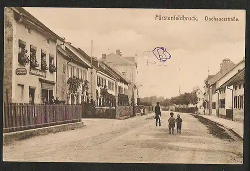 21278 AK Fürstenfeldbruck Dachauerstraße 1916 Geschäft Johann Schwankwart