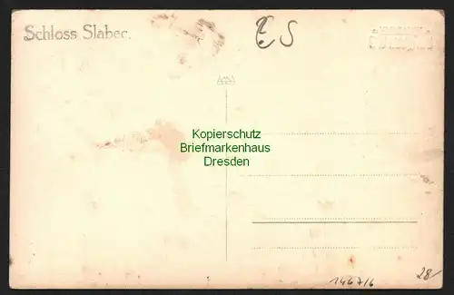 146716 AK Schloss Slabec Slabetz Fotokarte um 1930