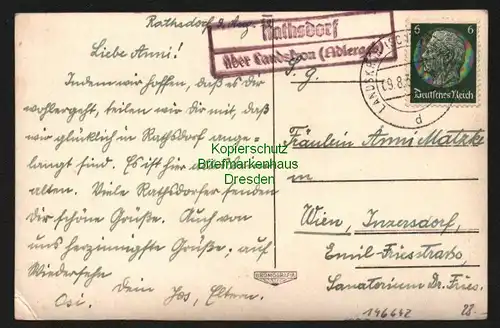 146642 AK Skuhrov Rathsdorf über Landskron Adlergebirge 1939 b. B. Trübau Schule