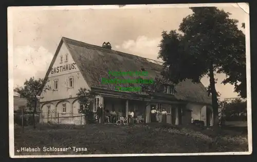 146720 AK Thyssa Gasthaus Hiebsch Schlosser um 1930 Fotokarte